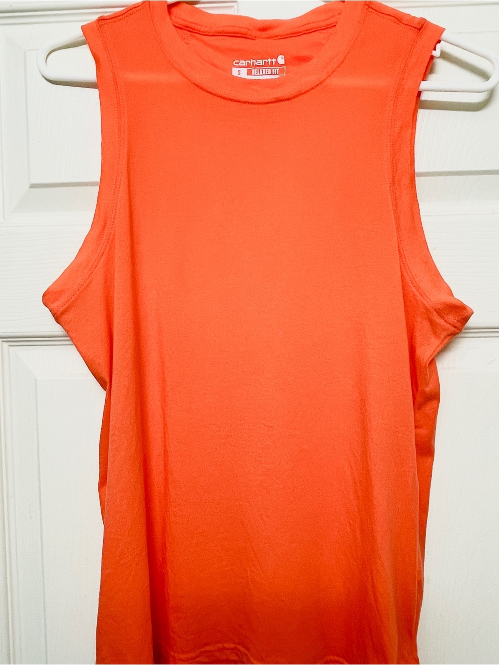 Carhartt Women's Sleeveless Crewneck Tank in Salmon